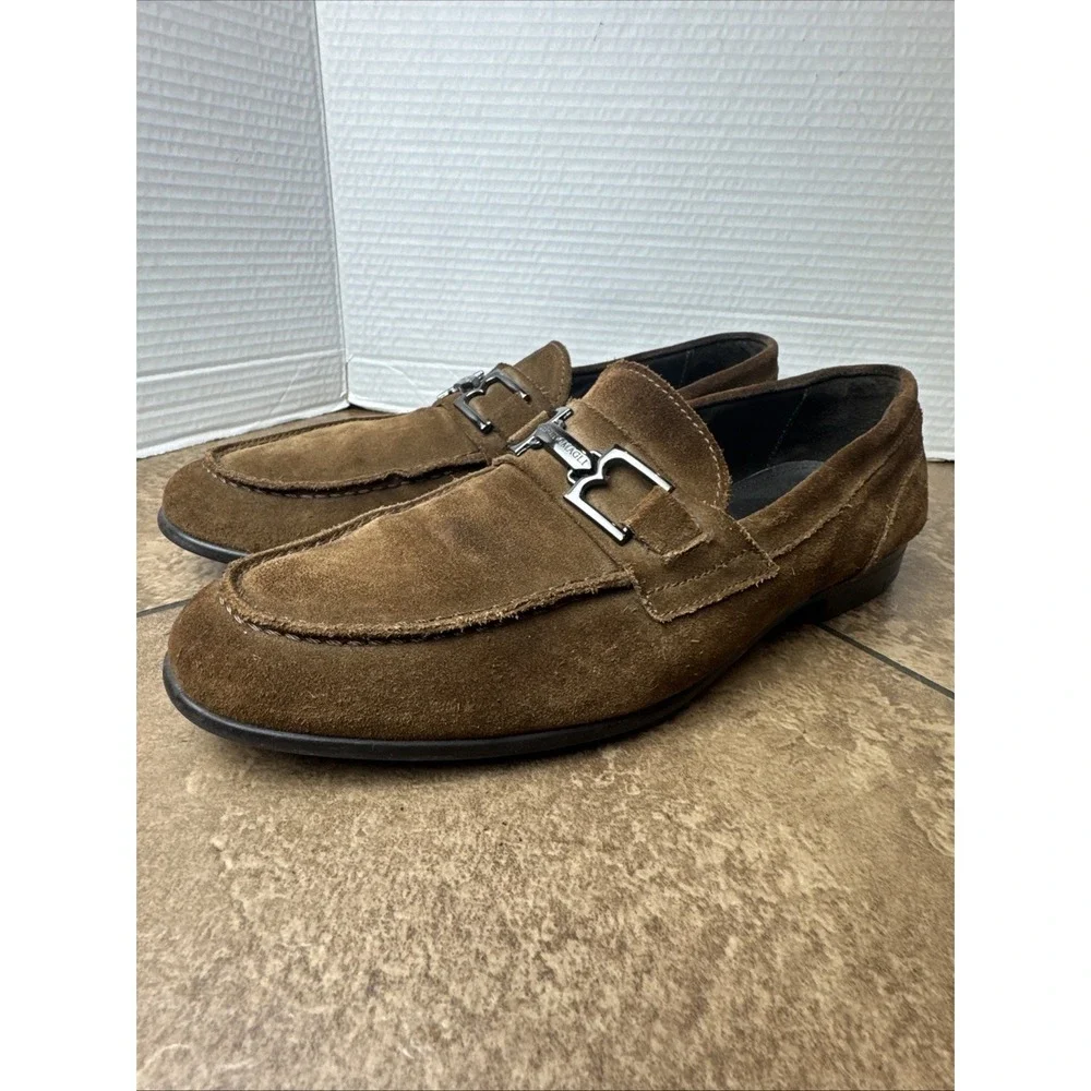 Bruno Magli Taso Bit Loafers Brown Suede 9M